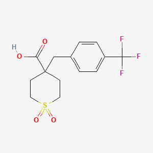 1,1-Dioxo-4-{[4-(trifluoromethyl)phenyl]methyl}-1lambda(6)-thiane-4-carboxylic a