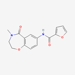 molecular formula C15H14N2O4 B2794243 N-(4-methyl-5-oxo-2,3,4,5-tetrahydro-1,4-benzoxazepin-7-yl)furan-2-carboxamide CAS No. 922127-78-4