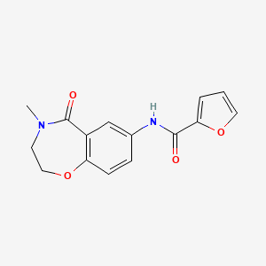 N-(4-methyl-5-oxo-2,3,4,5-tetrahydrobenzo[f][1,4]oxazepin-7-yl)furan-2-carboxamide