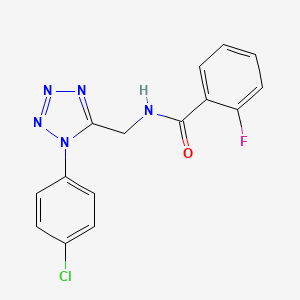 N-((1-(4-chlorophenyl)-1H-tetrazol-5-yl)methyl)-2-fluorobenzamide