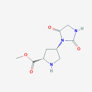 methyl (2S,4S)-4-(2,5-dioxoimidazolidin-1-yl)pyrrolidine-2-carboxylate