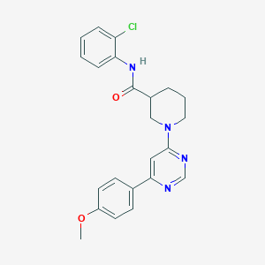 molecular formula C23H23ClN4O2 B2794246 N-(2-chlorophenyl)-1-[6-(4-methoxyphenyl)pyrimidin-4-yl]piperidine-3-carboxamide CAS No. 1396746-75-0