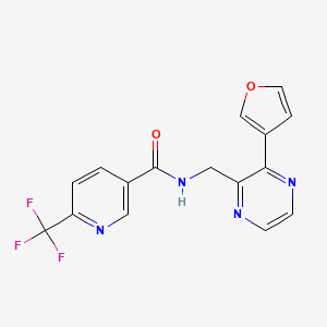 N-((3-(furan-3-yl)pyrazin-2-yl)methyl)-6-(trifluoromethyl)nicotinamide