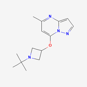 1-Tert-butyl-3-({5-methylpyrazolo[1,5-a]pyrimidin-7-yl}oxy)azetidine