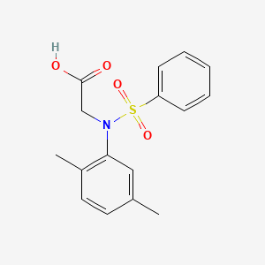 molecular formula C16H17NO4S B2794255 N-(2,5-Dimethylphenyl)-N-(phenylsulfonyl)glycine CAS No. 382175-67-9