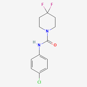 molecular formula C12H13ClF2N2O B2794271 N-(4-Chlorophenyl)-4,4-difluoropiperidine-1-carboxamide CAS No. 2324579-28-2