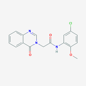 molecular formula C17H14ClN3O3 B279428 N-(5-CHLORO-2-METHOXYPHENYL)-2-(4-OXO-3,4-DIHYDROQUINAZOLIN-3-YL)ACETAMIDE 