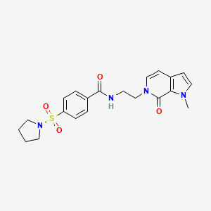 N-(2-(1-methyl-7-oxo-1H-pyrrolo[2,3-c]pyridin-6(7H)-yl)ethyl)-4-(pyrrolidin-1-ylsulfonyl)benzamide
