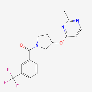 (3-((2-Methylpyrimidin-4-yl)oxy)pyrrolidin-1-yl)(3-(trifluoromethyl)phenyl)methanone