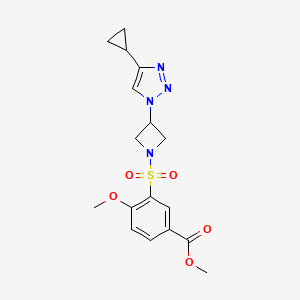 methyl 3-((3-(4-cyclopropyl-1H-1,2,3-triazol-1-yl)azetidin-1-yl)sulfonyl)-4-methoxybenzoate