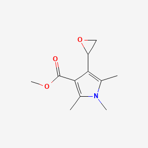molecular formula C11H15NO3 B2794313 Methyl 1,2,5-trimethyl-4-(oxiran-2-yl)pyrrole-3-carboxylate CAS No. 2248412-01-1
