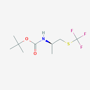 Tert-butyl N-[(2R)-1-(trifluoromethylsulfanyl)propan-2-yl]carbamate