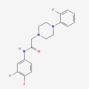 N-(3,4-difluorophenyl)-2-[4-(2-fluorophenyl)piperazin-1-yl]acetamide