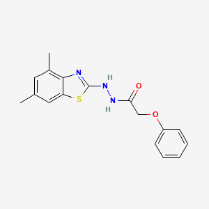 molecular formula C17H17N3O2S B2794320 N'-(4,6-dimethylbenzo[d]thiazol-2-yl)-2-phenoxyacetohydrazide CAS No. 851987-45-6
