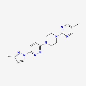 3-(3-Methylpyrazol-1-yl)-6-[4-(5-methylpyrimidin-2-yl)piperazin-1-yl]pyridazine