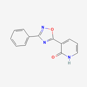 molecular formula C13H9N3O2 B2794326 3-(3-phenyl-1,2,4-oxadiazol-5-yl)pyridin-2(1H)-one CAS No. 950265-32-4