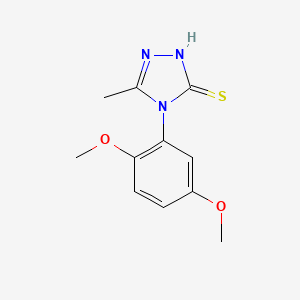 molecular formula C11H13N3O2S B2794338 4-(2,5-dimethoxyphenyl)-5-methyl-4H-1,2,4-triazole-3-thiol CAS No. 667407-74-1