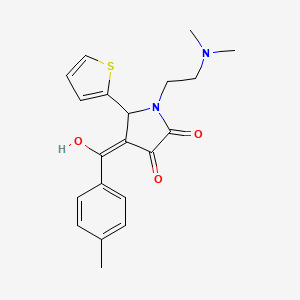 molecular formula C20H22N2O3S B2794352 1-(2-(dimethylamino)ethyl)-3-hydroxy-4-(4-methylbenzoyl)-5-(thiophen-2-yl)-1H-pyrrol-2(5H)-one CAS No. 380873-14-3
