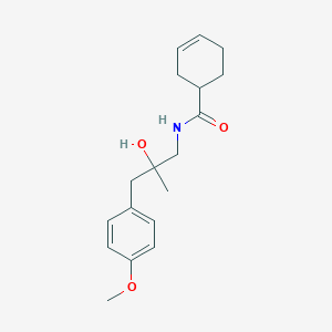 molecular formula C18H25NO3 B2794390 N-[2-hydroxy-3-(4-methoxyphenyl)-2-methylpropyl]cyclohex-3-ene-1-carboxamide CAS No. 1396860-19-7