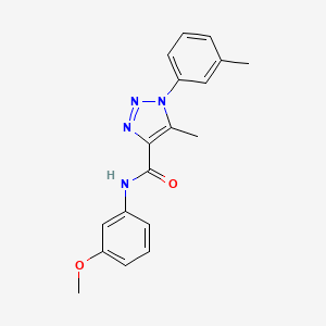 molecular formula C18H18N4O2 B2794395 N-(3-methoxyphenyl)-5-methyl-1-(3-methylphenyl)-1H-1,2,3-triazole-4-carboxamide CAS No. 878733-82-5