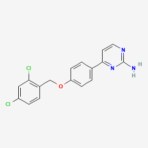 4-{4-[(2,4-Dichlorobenzyl)oxy]phenyl}-2-pyrimidinamine