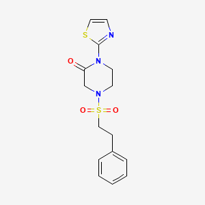 4-(2-Phenylethylsulfonyl)-1-(1,3-thiazol-2-yl)piperazin-2-one