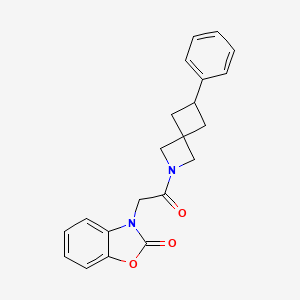 B2794449 3-[2-Oxo-2-(6-phenyl-2-azaspiro[3.3]heptan-2-yl)ethyl]-1,3-benzoxazol-2-one CAS No. 2379988-99-3