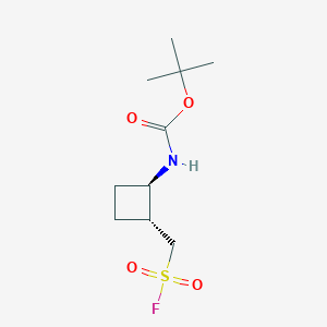 molecular formula C10H18FNO4S B2794453 Tert-butyl N-[(1R,2R)-2-(fluorosulfonylmethyl)cyclobutyl]carbamate CAS No. 2470280-19-2