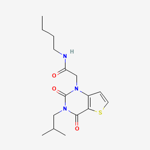 molecular formula C16H23N3O3S B2794471 N-butyl-2-(3-isobutyl-2,4-dioxo-3,4-dihydrothieno[3,2-d]pyrimidin-1(2H)-yl)acetamide CAS No. 1260929-57-4