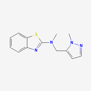 molecular formula C13H14N4S B2794483 N-methyl-N-((1-methyl-1H-pyrazol-5-yl)methyl)benzo[d]thiazol-2-amine CAS No. 2034602-90-7