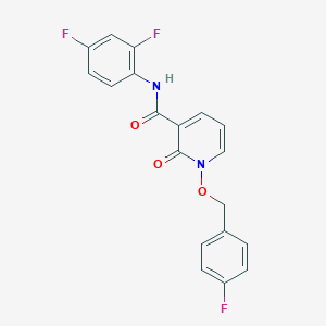 molecular formula C19H13F3N2O3 B2794497 N-(2,4-difluorophenyl)-1-[(4-fluorophenyl)methoxy]-2-oxo-1,2-dihydropyridine-3-carboxamide CAS No. 868678-40-4