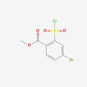 molecular formula C8H6BrClO4S B2794501 Methyl 4-bromo-2-(chlorosulfonyl)benzoate CAS No. 1374249-95-2