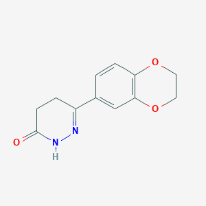 molecular formula C12H12N2O3 B2794507 4,5-Dihydro-6-(2,3-dihydrobenzo[b][1,4]dioxin-7-yl)pyridazin-3(2H)-one CAS No. 54557-89-0