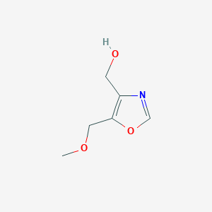 molecular formula C6H9NO3 B2794509 [5-(Methoxymethyl)-1,3-oxazol-4-yl]methanol CAS No. 1510076-57-9