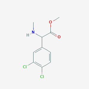 molecular formula C10H11Cl2NO2 B2794510 Methyl (3,4-dichlorophenyl)(methylamino)acetate CAS No. 1218336-17-4