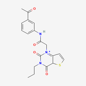 molecular formula C19H19N3O4S B2794516 N-(3-acetylphenyl)-2-{2,4-dioxo-3-propyl-1H,2H,3H,4H-thieno[3,2-d]pyrimidin-1-yl}acetamide CAS No. 1260993-45-0