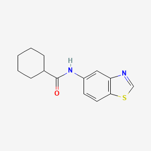 molecular formula C14H16N2OS B2794517 N-(1,3-benzothiazol-5-yl)cyclohexanecarboxamide CAS No. 922879-65-0