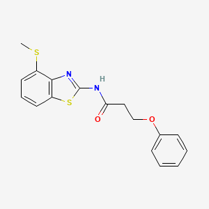 molecular formula C17H16N2O2S2 B2794566 N-(4-(methylthio)benzo[d]thiazol-2-yl)-3-phenoxypropanamide CAS No. 899941-77-6