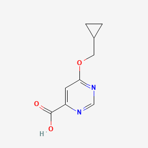 molecular formula C9H10N2O3 B2794573 6-(Cyclopropylmethoxy)pyrimidine-4-carboxylic acid CAS No. 1439896-30-6