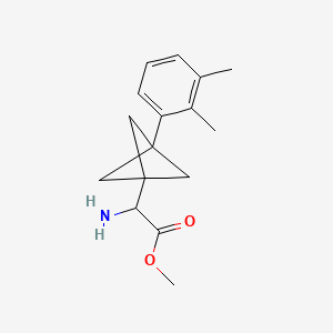 molecular formula C16H21NO2 B2794585 Methyl 2-amino-2-[3-(2,3-dimethylphenyl)-1-bicyclo[1.1.1]pentanyl]acetate CAS No. 2287260-23-3
