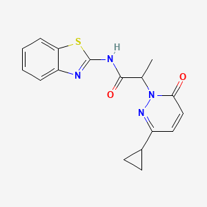 N-(benzo[d]thiazol-2-yl)-2-(3-cyclopropyl-6-oxopyridazin-1(6H)-yl)propanamide