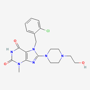 7-[(2-Chlorophenyl)methyl]-8-[4-(2-hydroxyethyl)piperazin-1-yl]-3-methylpurine-2,6-dione