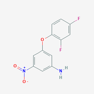 molecular formula C12H8F2N2O3 B2794608 3-(2,4-Difluorophenoxy)-5-nitroaniline CAS No. 310451-78-6