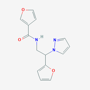 N-(2-(furan-2-yl)-2-(1H-pyrazol-1-yl)ethyl)furan-3-carboxamide