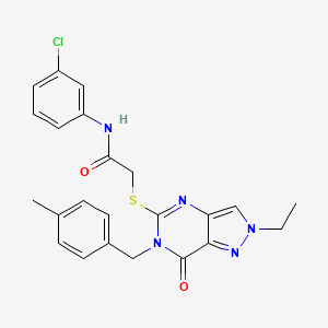 N-(3-chlorophenyl)-2-((2-ethyl-6-(4-methylbenzyl)-7-oxo-6,7-dihydro-2H-pyrazolo[4,3-d]pyrimidin-5-yl)thio)acetamide
