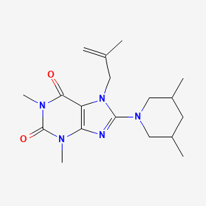 8-(3,5-dimethylpiperidin-1-yl)-1,3-dimethyl-7-(2-methylallyl)-1H-purine-2,6(3H,7H)-dione