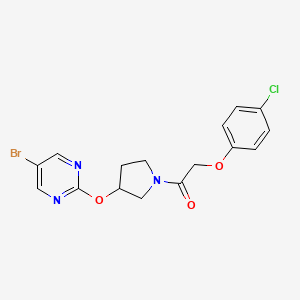 1-{3-[(5-Bromopyrimidin-2-yl)oxy]pyrrolidin-1-yl}-2-(4-chlorophenoxy)ethan-1-one