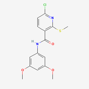 6-chloro-N-(3,5-dimethoxyphenyl)-2-(methylsulfanyl)pyridine-3-carboxamide