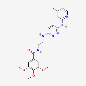 molecular formula C22H26N6O4 B2794630 3,4,5-trimethoxy-N-(2-((6-((4-methylpyridin-2-yl)amino)pyridazin-3-yl)amino)ethyl)benzamide CAS No. 1021137-95-0