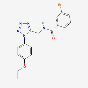molecular formula C17H16BrN5O2 B2794633 3-bromo-N-{[1-(4-ethoxyphenyl)-1H-1,2,3,4-tetrazol-5-yl]methyl}benzamide CAS No. 1005292-27-2
